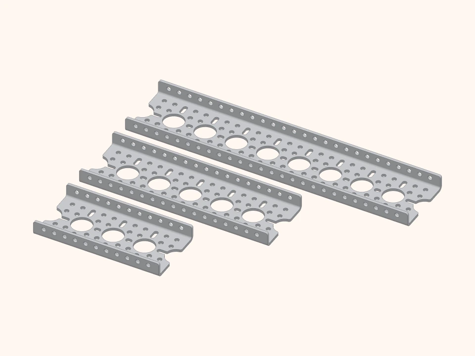 Üç farklı boyda Structure C profil